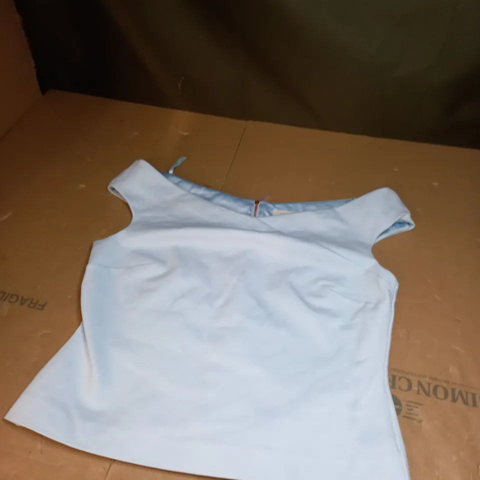 TED BAKER LIGHT BLUE CROP TOP SIZE 5