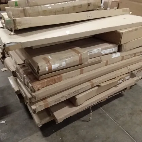 PALLET OF ASSORTED INCOMPLETE DESIGNER FURNITURE PARTS AND PIECES 