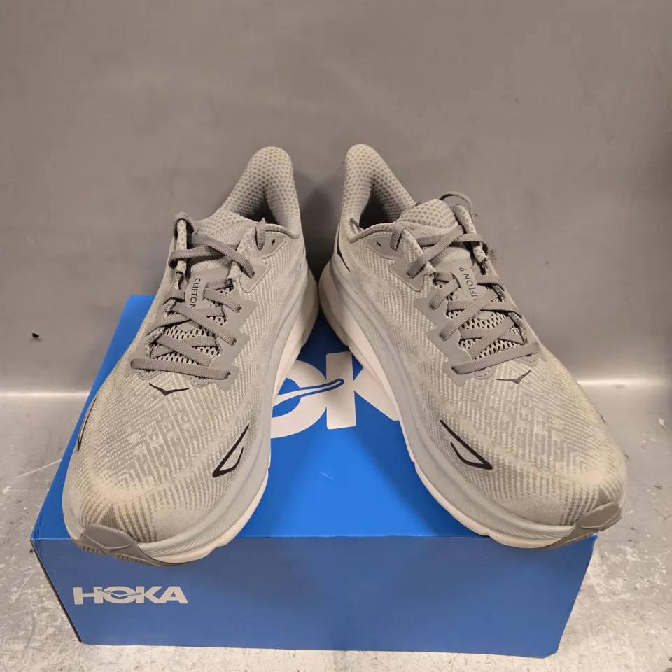 BOXED PAIR OF HOKA CLIFTON TRAINERS - 11