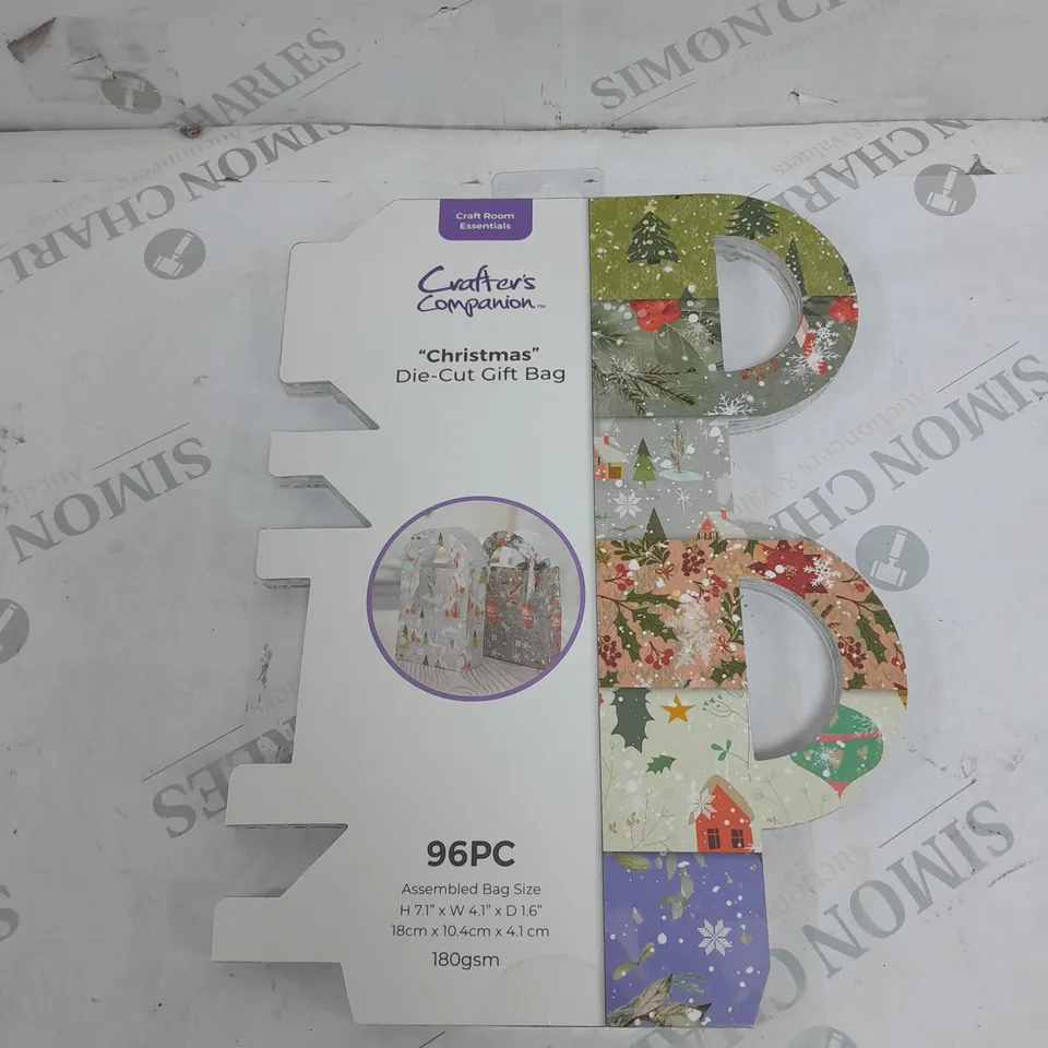 CRAFTERS COMPANION CHRISTMAS DIE-CUT GIFT BAG 96PC 