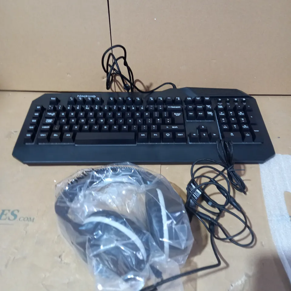 BLACKWEB GAMING KEYBOARD AND HEADSET