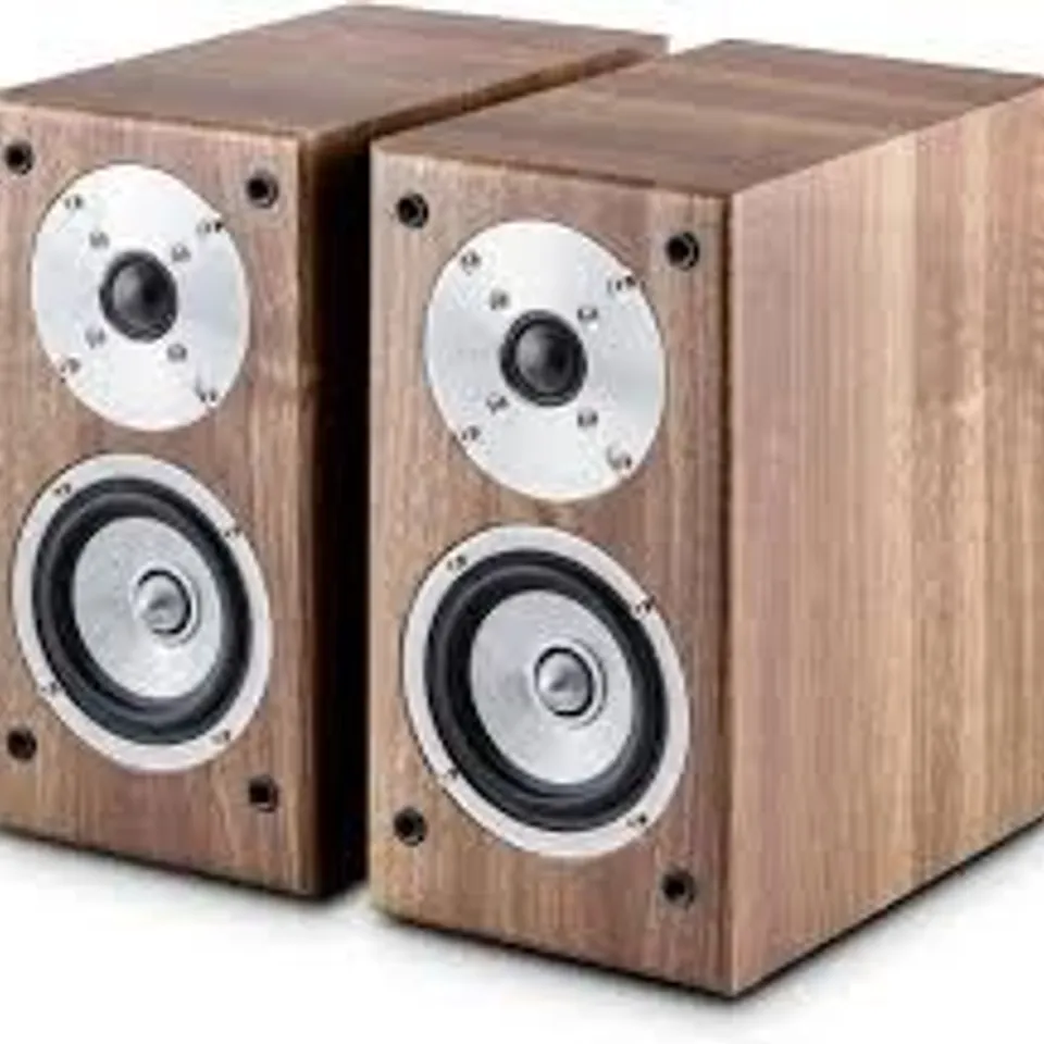 BOXED AUNA LINIE 501 BS-WN PASSIVE BOOKSHELF SPEAKER 100W WALNUT WOOD  