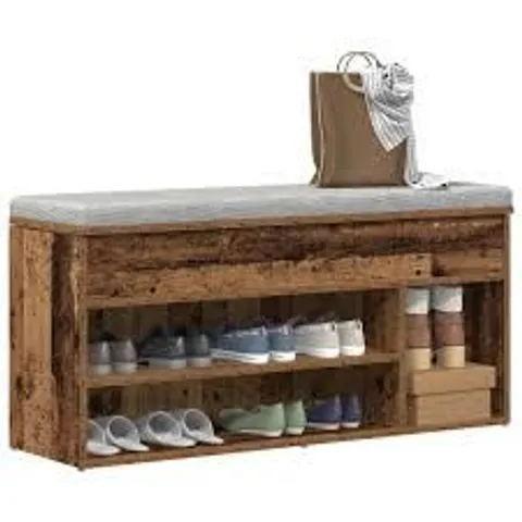 BOXED SHOE BENCH 102Γ30.5Γ45CM ENGINEERED WOOD