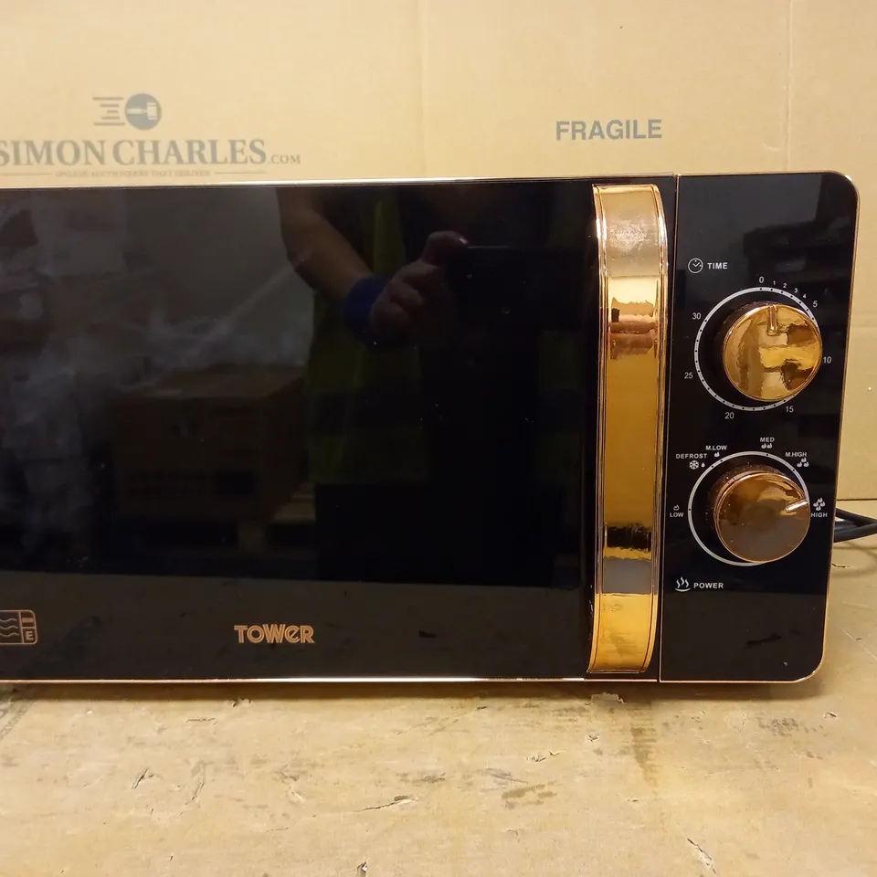 TOWER MANUAL SOLO ROSE GOLD MICROWAVE