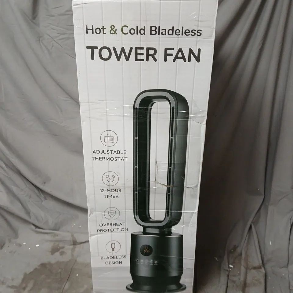 BLISS & BEYOND HOT & COLD BLADELESS TOWER FAN – BOXED