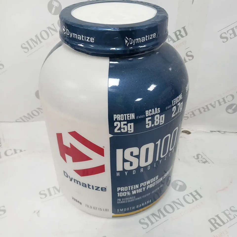 DYMATIZE ISO100 HYDROLYZED PROTEIN POWDER 100% WHEY PROTEIN ISOLATE SMOOTH BANANA 2264G