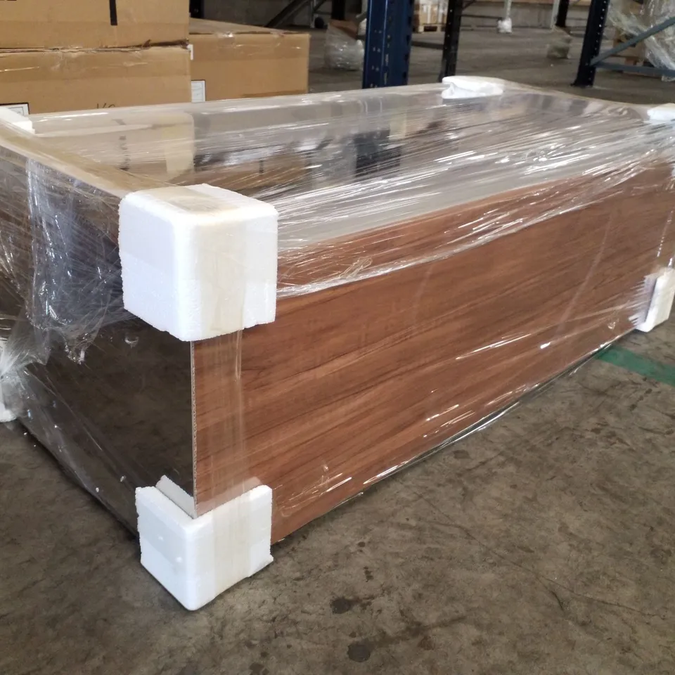 BOXED AS NEW CALYPSO ONETA SINGLE DRAWER WH VANITY UNIT IN APPLEWOOD - 1180X380X600MM