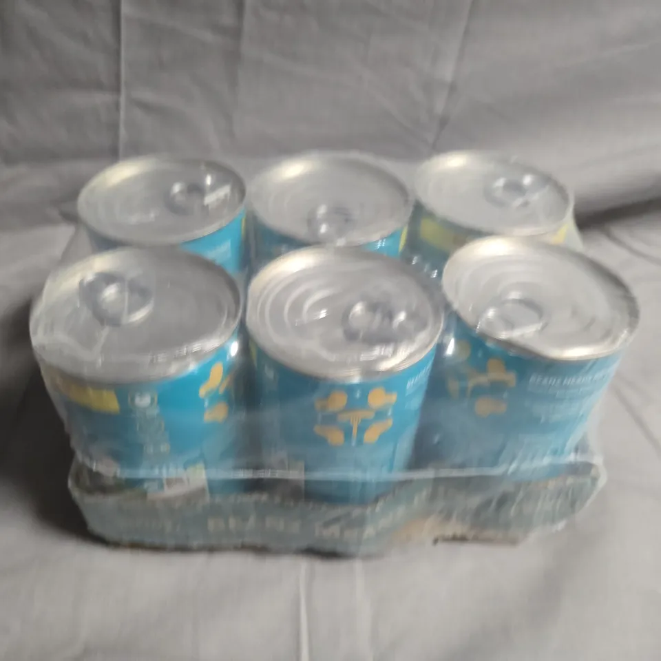 SEALED TINS OF HEINZ BEANS AND SAUSAGES - X6 - COLLECTION ONLY 