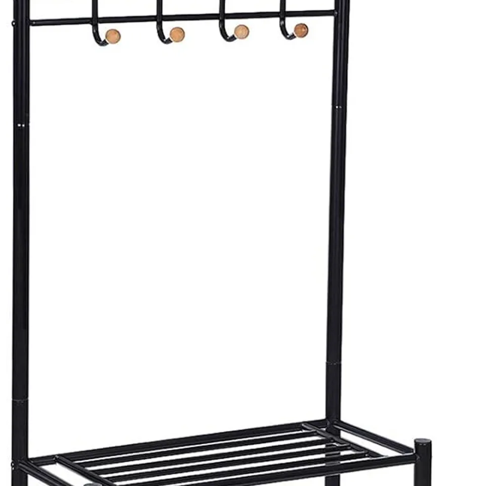 BOXED SONGMICS COAT STAND WITH 3 SHOE RACKS
