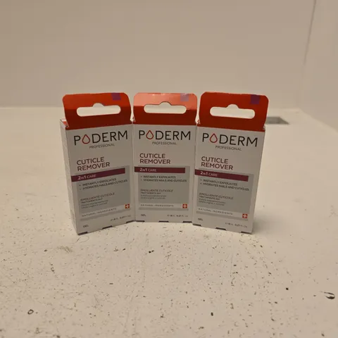 SET OF 3 PODERM CUTICLE REMOVER 2 IN 1 CARE 8ML