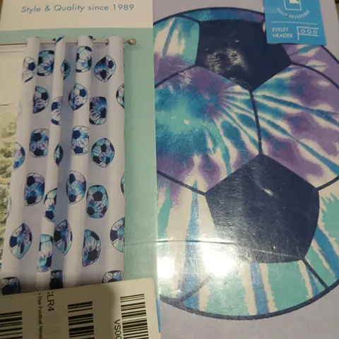 CATHERINE LANSFIELD TIE DYE FOOTBALL EYELET CURTAINS 66 X 72"