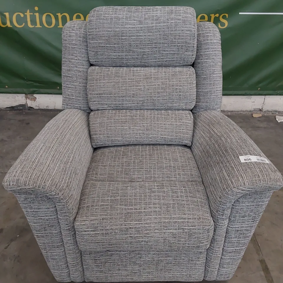 QUALITY BRITISH DESIGNER PARKER KNOLL COLORADO EASY CHAIR GREY FABRIC 