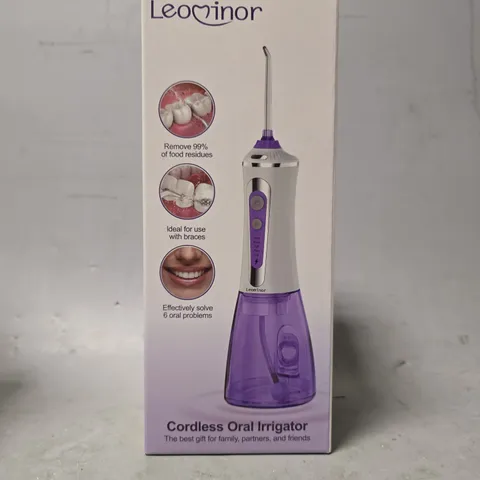 BOXED LEOMINOR CORDLESS ORAL IRRIGATOR