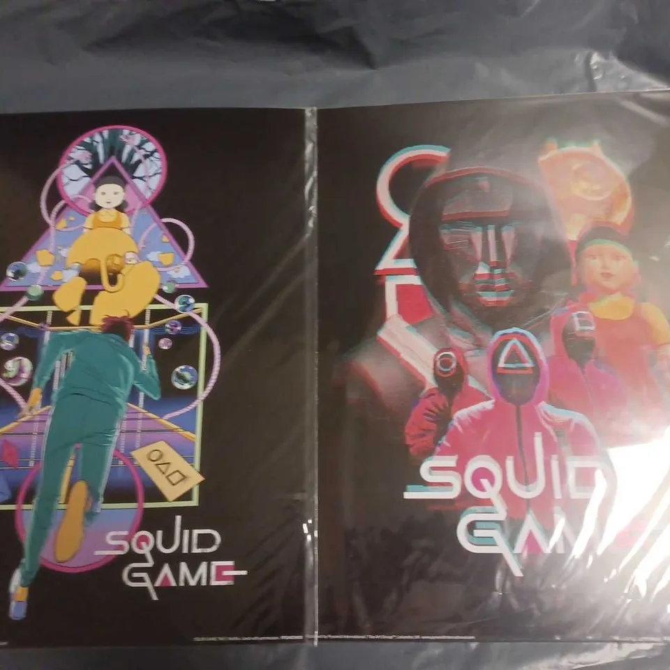 lot of 9 squid games themed prints - 40x30cm