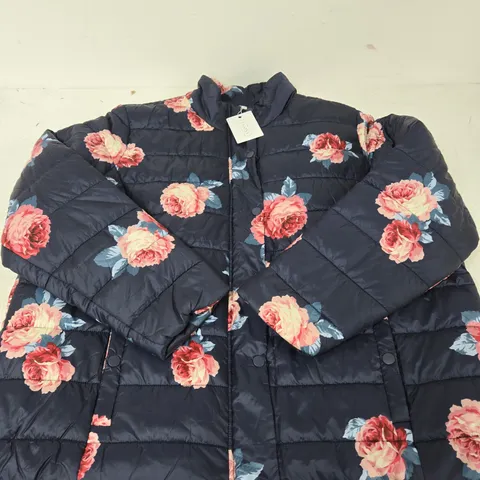 TAMSY NAVY FLORAL PRINT PUFFER JACKET – WOMEN'S - SIZE XL