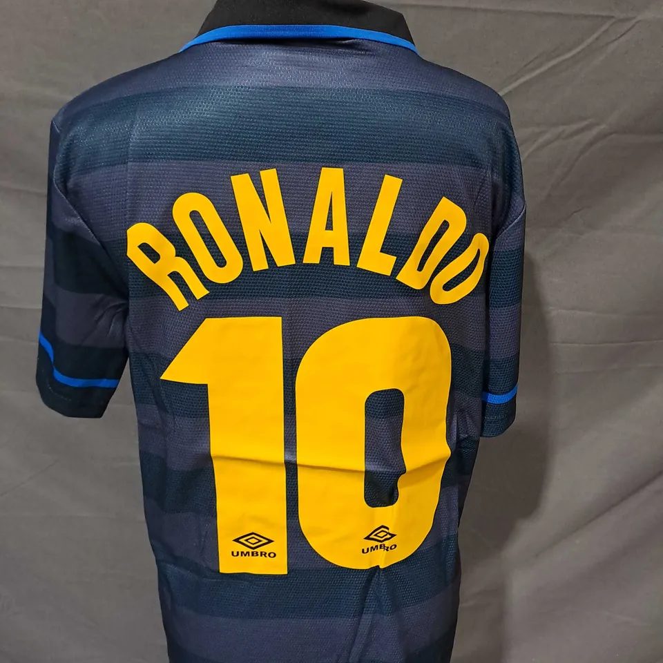 RETRO INTER MILAN HOME SHIRT WITH RONALDO 10 SIZE S