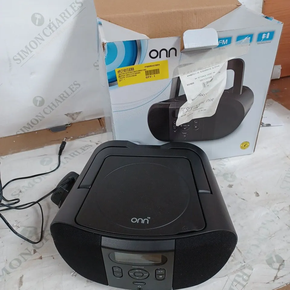 ONN CD BOOMBOX - BLACK