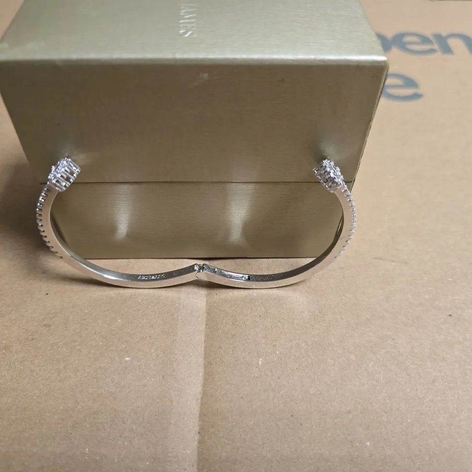TWIN HEART THEMED BRACELET WITH SET STONES IN WARREN JAMES BRANDED BOX