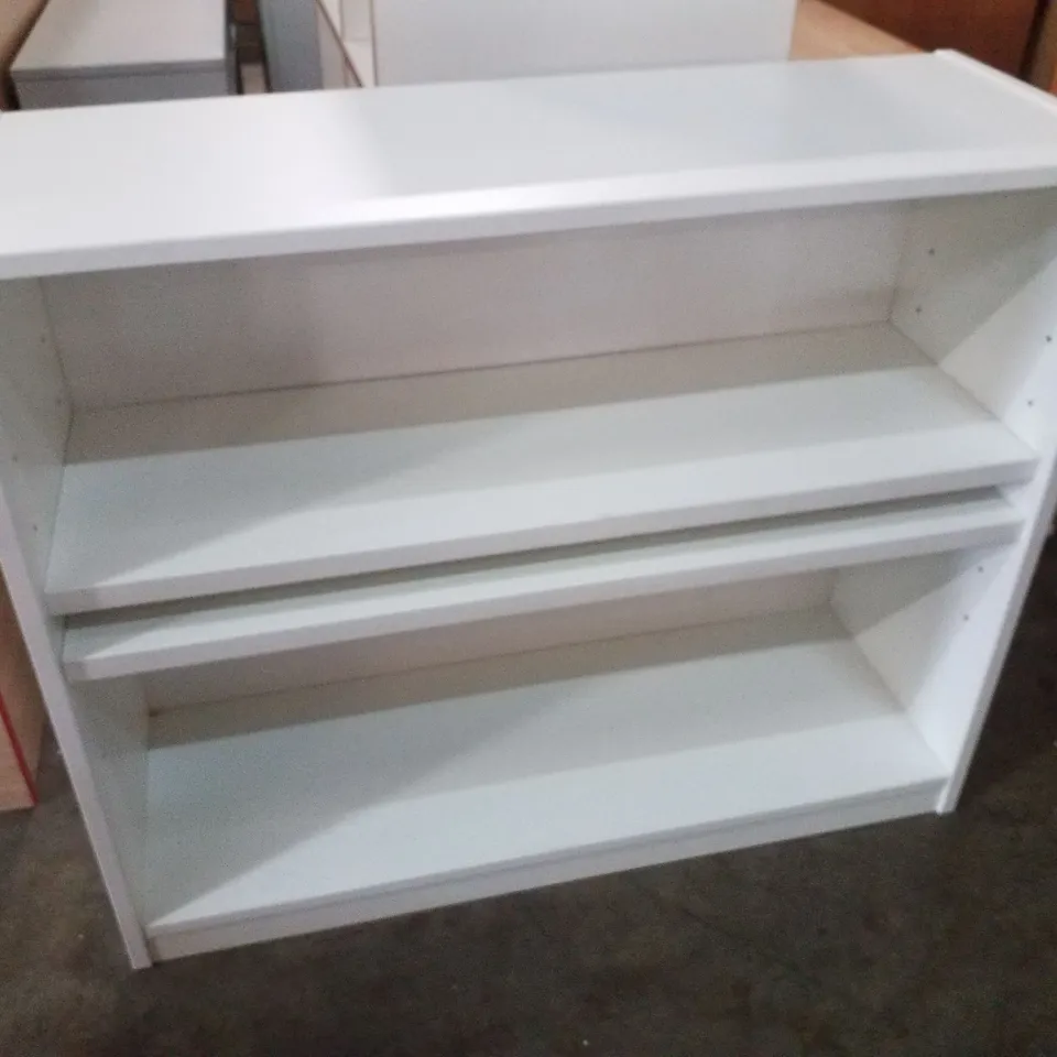STORAGE UNIT WITH 2 ADJUSTABLE SHELVES IN WHITE