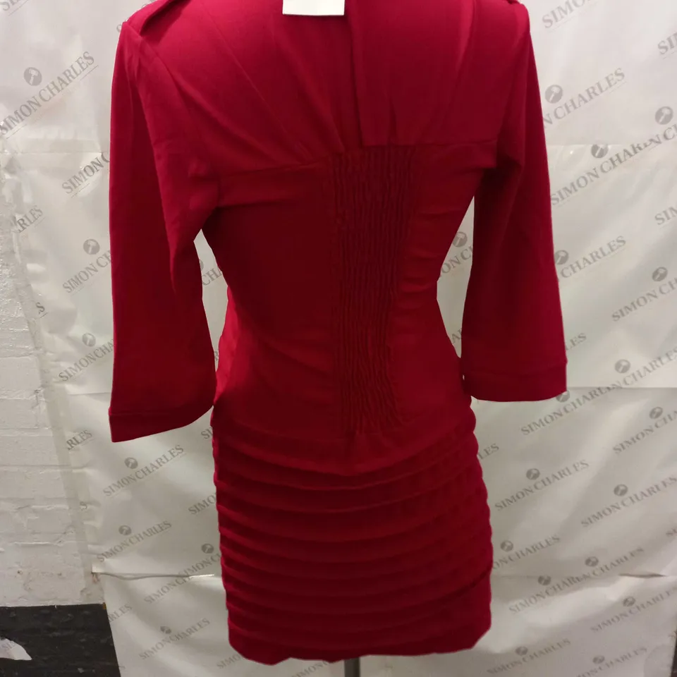 MASSBAND RED ZIP FRONT DRESS - EUR XL