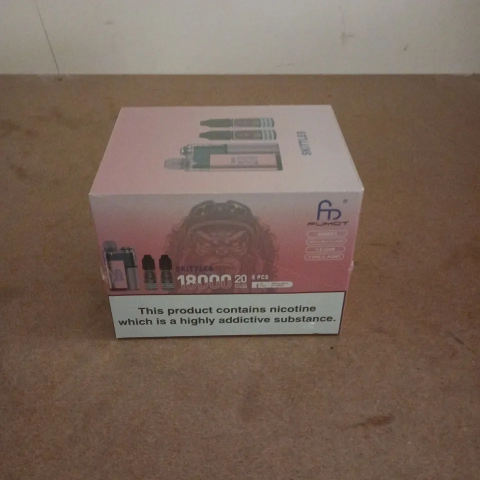 BOXED AND SEALED FUMOT SKITTLES 18000 5 PACK