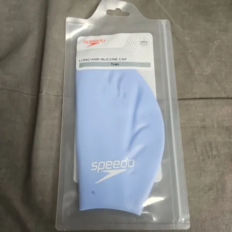 SPEEDO LONG HAIR SILICONE SWIM CAP – LIGHT BLUE