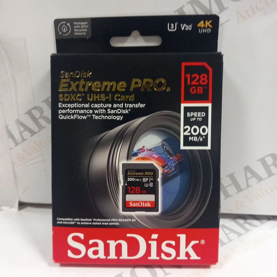 BOXED FUJIFILM RECHAREABLE BATTERY NP-T125 AND SAN DISK EXTREME PRO SDXC UHS-I CARD