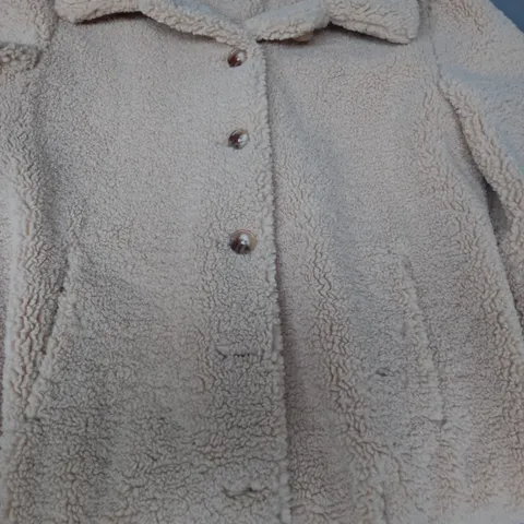 DANNII MINOGUE BORG COAT IN CAMEL SIZE 10