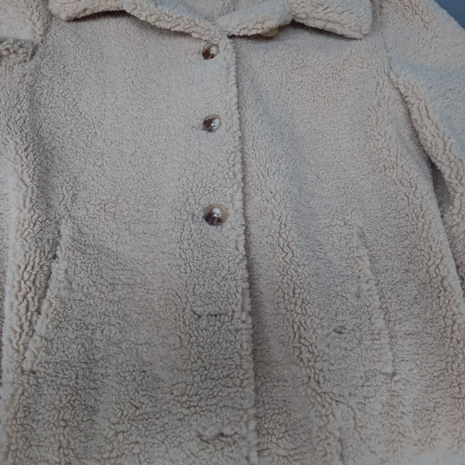 DANNII MINOGUE BORG COAT IN CAMEL SIZE 10