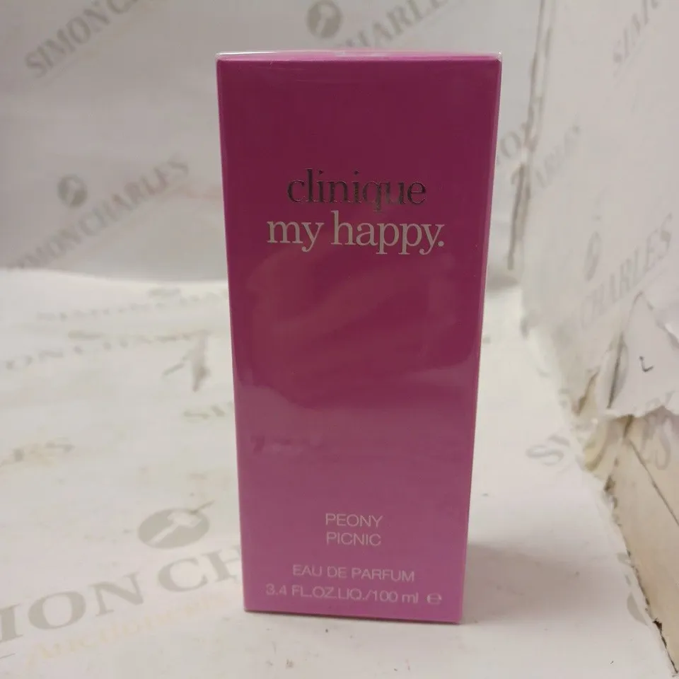 BOXED AND SEALED CLINIQUE MY HAPPY PEONY PICNIC EAU DE PARFUM 100ML
