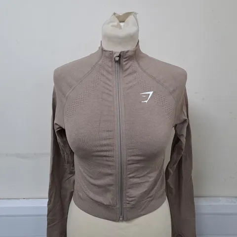 GYMSHARK VITAL SEAMLESS MIDI ZIP UP JACKET SIZE M