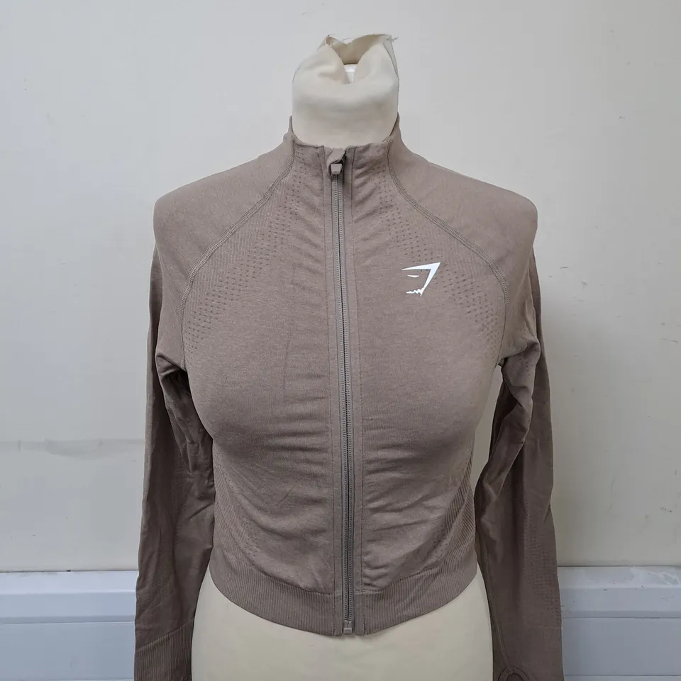 GYMSHARK VITAL SEAMLESS MIDI ZIP UP JACKET SIZE M