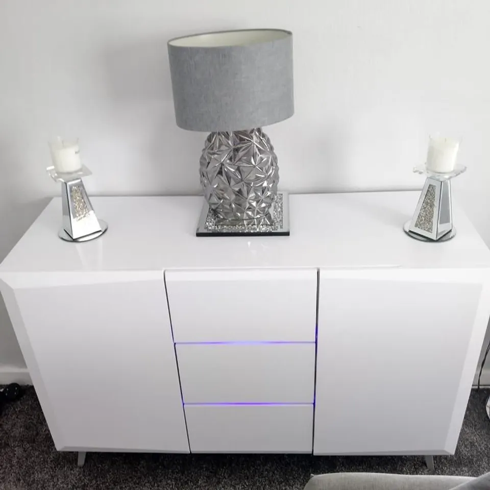 BOXED XANDER WHITE LARGE SIDEBOARD - 1 BOX RRP £219