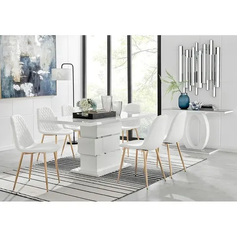 BOXED CHOWCHILLE ROUND DINING TABLE WHITE (2 BOXES)