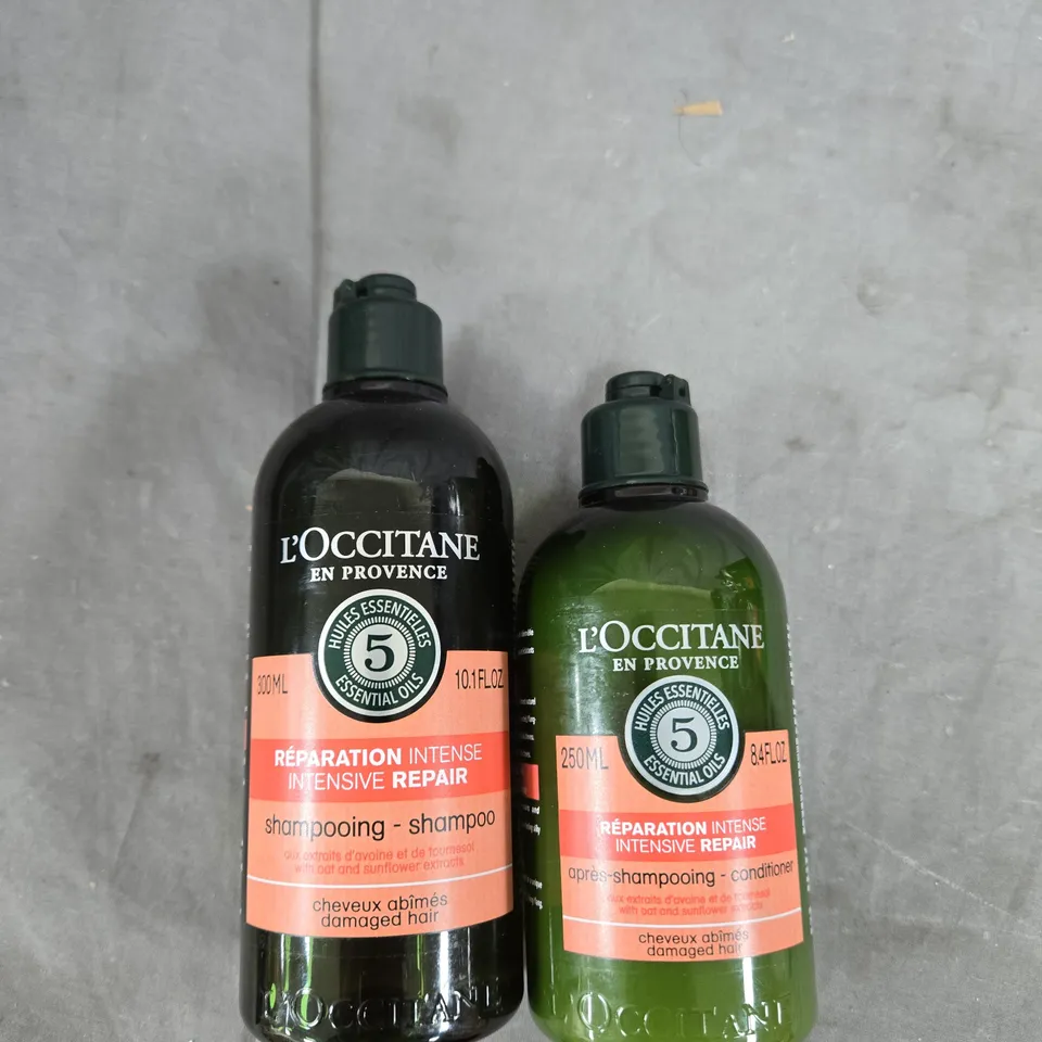 L'OCCITANE EN PROVENCE RÉPARATION INTENSIVE SHAMPOO & CONDITIONER SET – DAMAGED HAIR (300ML + 250ML)