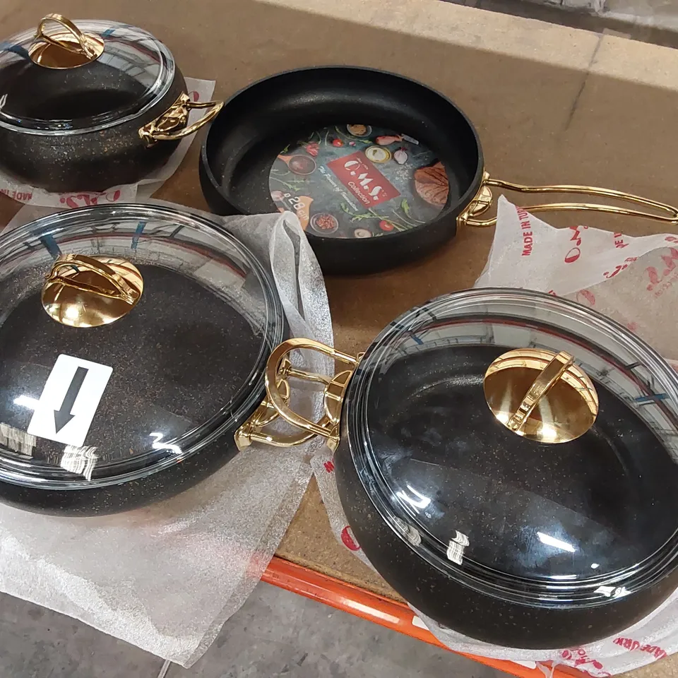 BOXED FAIMONT PARK 5 PIECE MIAMI STONEWARE NON-STICK COOKWARE SET (1 BOX)