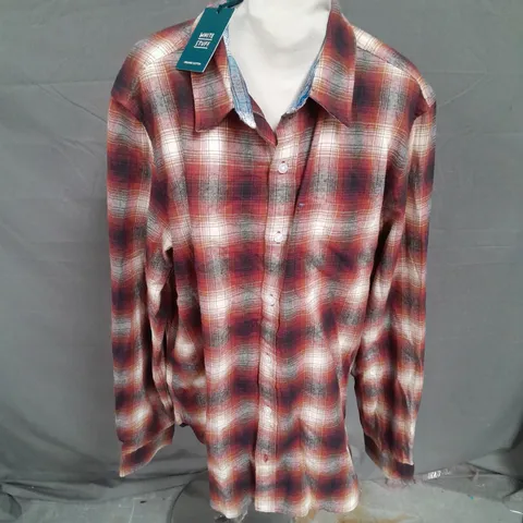WHITE STUFF MOXLEY FLANNEL CHECK SHIRT IN RED MULTI SIZE XL