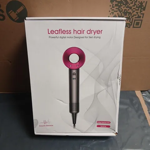 LEAFLESS HAIR DRYER – BOXED WITH ATTACHMENTS