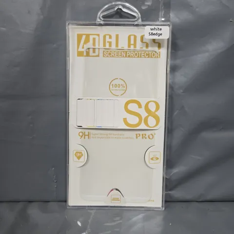 BOX OF APPROXIMATELY 40 4D GLASSES SCREEN PROTECTOR FOR WHITE S8 EDGE