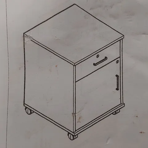 BOXED CLIPOP MODERN WOODEN LOCKABLE FILE CABINET (1 BOX)