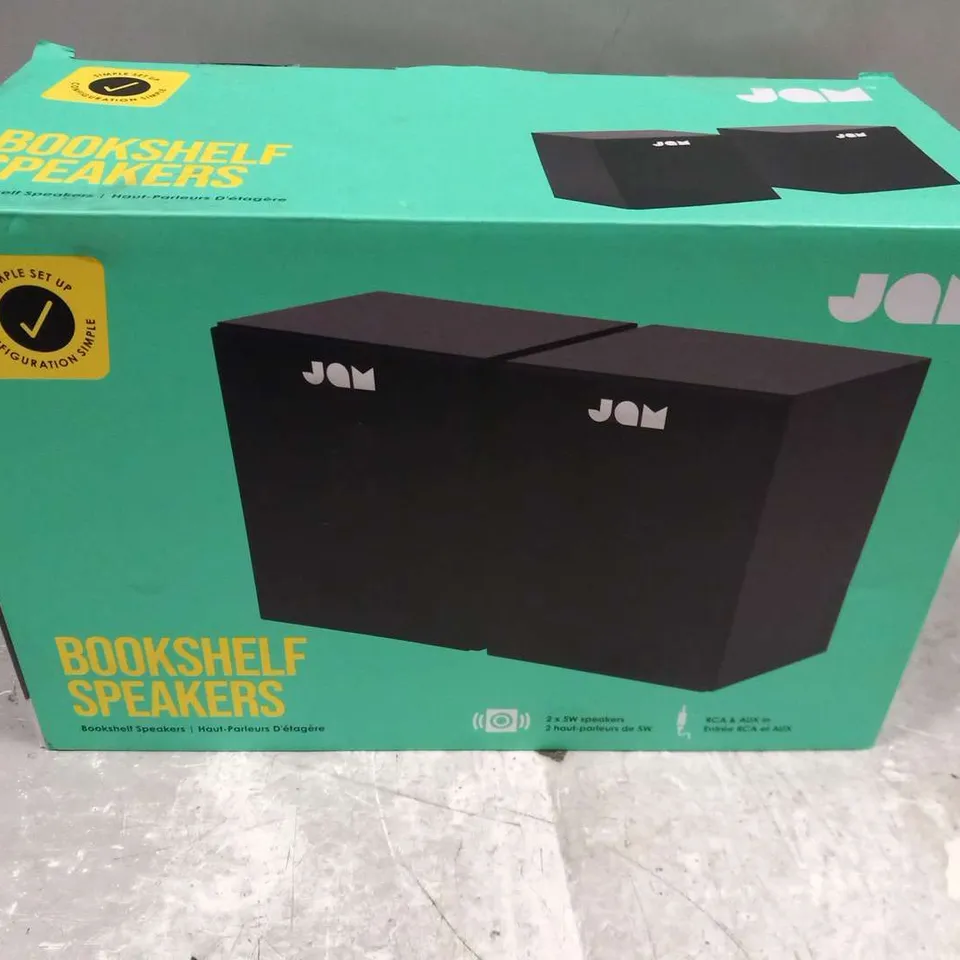 BOXED JAM BOOKSHELF SPEAKERS HP-P300-BK-EB