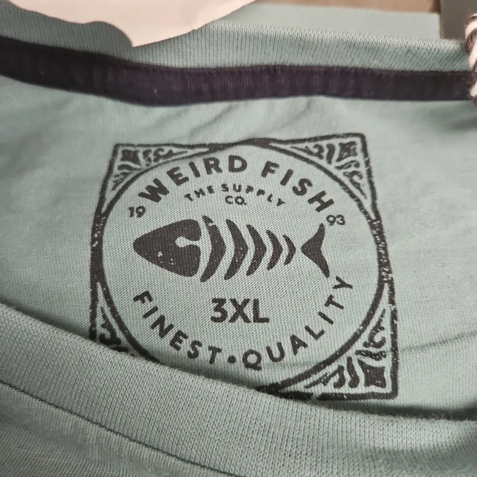 WEIRD FISH LIGHT BLUE T-SHIRT – LOGO PRINT, 3XL