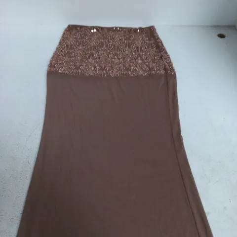 OUTCAST TAUPE MAXI SKIRT β UK SIZE S