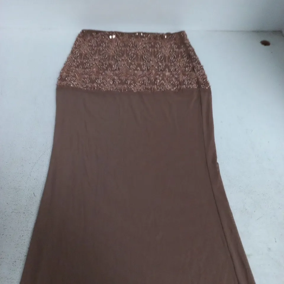 OUTCAST TAUPE MAXI SKIRT – UK SIZE S