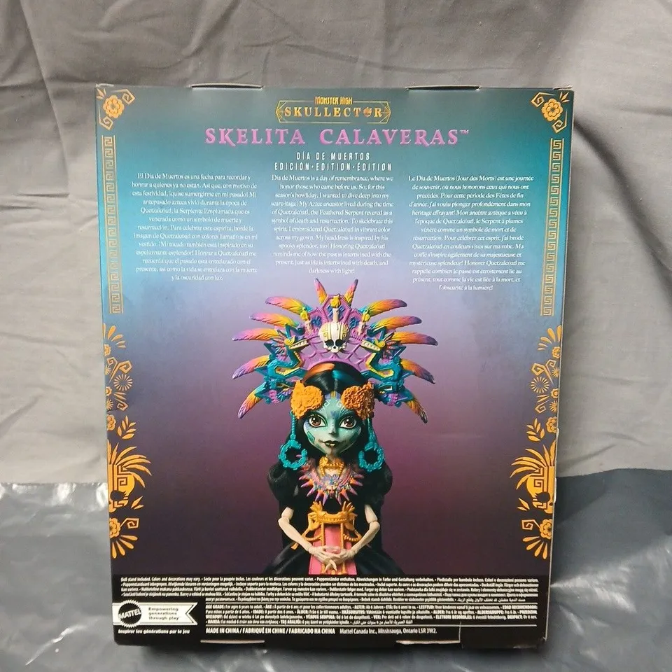 MONSTER HIGH SKULLECTOR SKELITA CALAVERAS DOLL – DÍA DE MUERTOS EDITION, BOXED