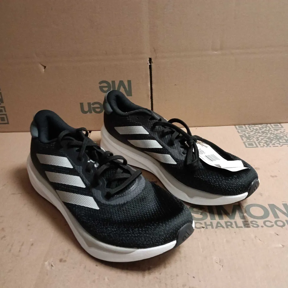 ADIDAS SUPERNOVA STRIDE M TRAINERS BLACK AND SILVER SIZE 12