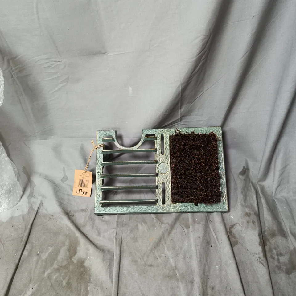 DIBOR CAST IRON OUTDOOR BOOT SCRAPER AND BRUSH