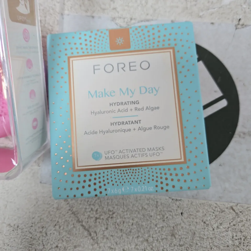 FOREO UFO MINI PINK FACIAL DEVICE + MAKE MY DAY HYDRATING MASK