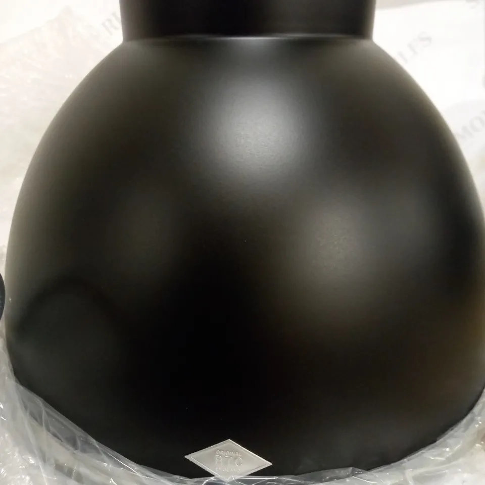 JOHN LEWIS ORIGINAL BTC TITAN SIZE 1 PENDANT LIGHT BLACK WITH ETCHED GLASS