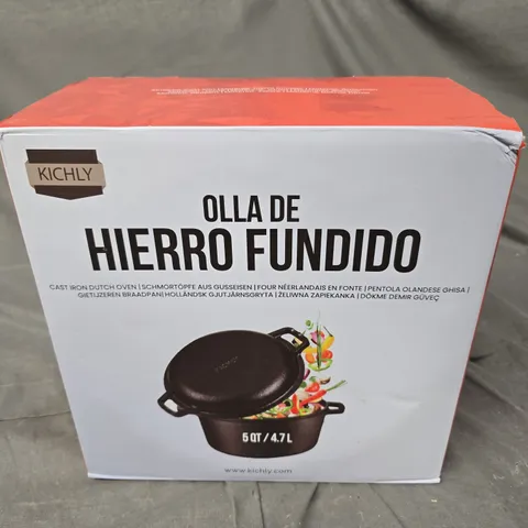 SEALED KICHLY OLLA DE HIERRO FUNDIDO CAST IRON DUTCH OVEN